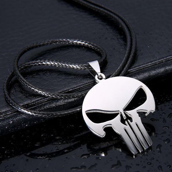 man stainless steel necklace hero personality skull punisher pendant movies around, Silver
man stainless steel necklace hero personality skull punisher pendant movies around, Silver
