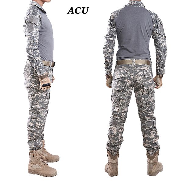 tactical camouflage uniform multicam combat shirt men outdoor hunting suit set us army tshirt + pants knee & elbow pads, Black;green
tactical camouflage uniform multicam combat shirt men outdoor hunting suit set us army tshirt + pants knee & elbow pads, Black;green