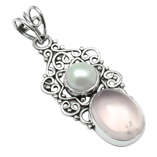 niaozaifei yunzaikan nature rose quartz + pearl pendant 925 sterling silver, 43.8 mm, 2sp0067
niaozaifei yunzaikan nature rose quartz + pearl pendant 925 sterling silver, 43.8 mm, 2sp0067