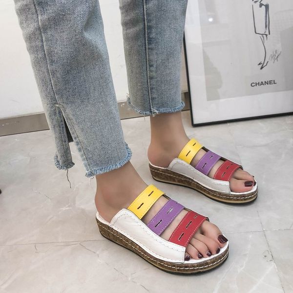 summer women sandals stitching ladies open toe hollow platform slippers comfortable wedge slides beach shoes size 35-43, Black
summer women sandals stitching ladies open toe hollow platform slippers comfortable wedge slides beach shoes size 35-43, Black