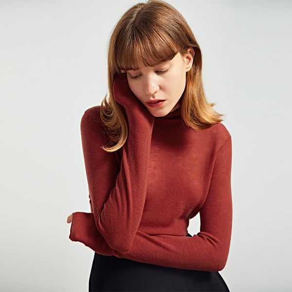 shuchan 100% woolen sweater women korean style knitted sweaters for women thin solid warm office lady o-neck pullovers, White;black
shuchan 100% woolen sweater women korean style knitted sweaters for women thin solid warm office lady o-neck pullovers, White;black