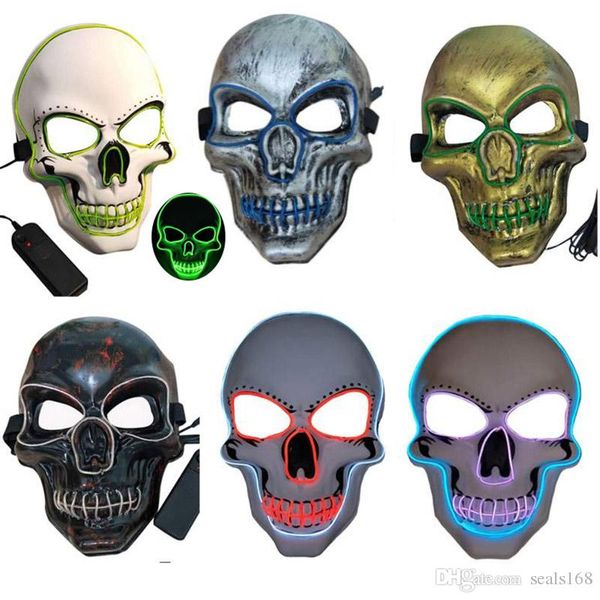 6 styles skull glowing mask costume led party mask for horror theme cosplay el wire halloween masks party supplies dhl an2838
6 styles skull glowing mask costume led party mask for horror theme cosplay el wire halloween masks party supplies dhl an2838