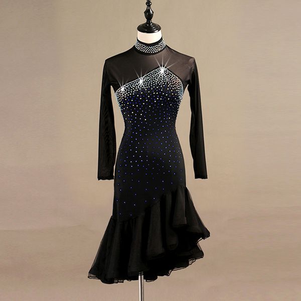 stage wear latin dance competition dress flash rhinestones cha dresses custom made ballroom girl vestido flecos, Black;red
stage wear latin dance competition dress flash rhinestones cha dresses custom made ballroom girl vestido flecos, Black;red