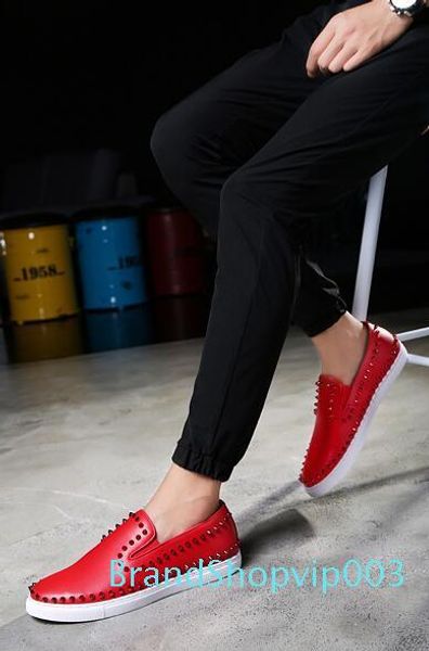 2019 her good men genuine leather spiked toe flats red bottom shoes 2019 new f, Black
2019 her good men genuine leather spiked toe flats red bottom shoes 2019 new f, Black