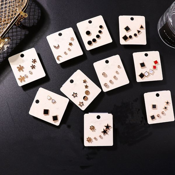 set stainless steel small stud earrings geometric round love rainstone korean fade jewelry accessories for women girls men kids, Golden;silver
set stainless steel small stud earrings geometric round love rainstone korean fade jewelry accessories for women girls men kids, Golden;silver
