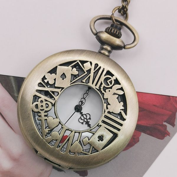 brand bronze retro alice in wonderland black dial quartz pocket&fob watch pendant necklace gift for boy girl chilren td2073, Slivery;golden
brand bronze retro alice in wonderland black dial quartz pocket&fob watch pendant necklace gift for boy girl chilren td2073, Slivery;golden