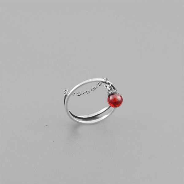 ckysee 100% real 925 sterling silver ring red round gemstone silver finger rings adjustable jewelry women gift, Golden;silver
ckysee 100% real 925 sterling silver ring red round gemstone silver finger rings adjustable jewelry women gift, Golden;silver