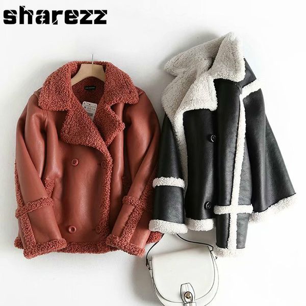 sharezz winter loose lamb fur coat women thicken warm motorcycle leather coat ladies jacket women black faux fur lamb
sharezz winter loose lamb fur coat women thicken warm motorcycle leather coat ladies jacket women black faux fur lamb