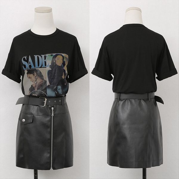 duan xiu t-shirt suit take dad to study abroad xin xiaolei linyu printed letter personalized leather skirt, White
duan xiu t-shirt suit take dad to study abroad xin xiaolei linyu printed letter personalized leather skirt, White