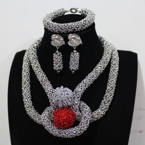 4ujewelry crystal silver african wedding jewelry set silver and red bridal party necklace and earrings set with bracelet 2019, Slivery;golden
4ujewelry crystal silver african wedding jewelry set silver and red bridal party necklace and earrings set with bracelet 2019, Slivery;golden