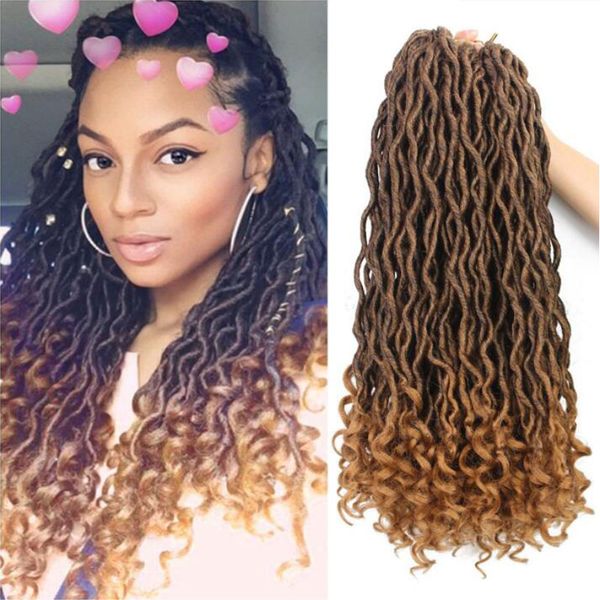 18 inch soft natural kanekalon faux locs crochet braids synthetic hair extension 24 stands/pack goddess fashion women faux locks hair, Black
18 inch soft natural kanekalon faux locs crochet braids synthetic hair extension 24 stands/pack goddess fashion women faux locks hair, Black