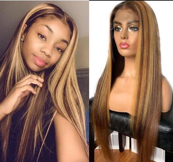 two tone ombre highlight lace front wigs straight 10a grade indian virgin human hair full lace wigs for black woman express shipping, Black;brown
two tone ombre highlight lace front wigs straight 10a grade indian virgin human hair full lace wigs for black woman express shipping, Black;brown