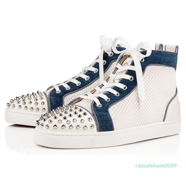 spikes high red bottom pik pik studded sneakers shoes women men designer flat casual red sole autumn winter casual c09, Black
spikes high red bottom pik pik studded sneakers shoes women men designer flat casual red sole autumn winter casual c09, Black