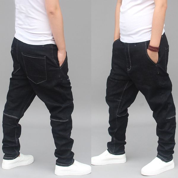 new fashion harem jeans men denim pants patchwork plus size loose baggy black trousers male clothing, Blue
new fashion harem jeans men denim pants patchwork plus size loose baggy black trousers male clothing, Blue