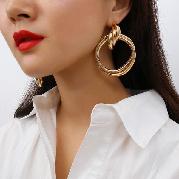 aensoa fashion gold silver color twisted metal round circle earrings for women 2019 new simple statement earrings punk jewelry
aensoa fashion gold silver color twisted metal round circle earrings for women 2019 new simple statement earrings punk jewelry