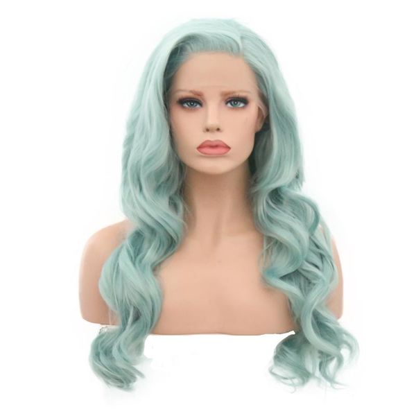 aimeya green long body wave side part wigs synthetic lace front wig for women natural hairline heat resistant hair daily wear, Black
aimeya green long body wave side part wigs synthetic lace front wig for women natural hairline heat resistant hair daily wear, Black