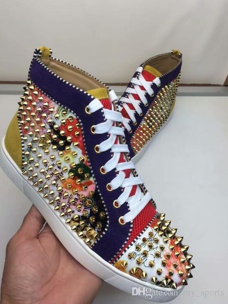 полный шипованная обувь red bottom high cut роскошная марка rivet шипованные шипы квартиры повседневная обувь мужчины женщины партии lovers, Black
полный шипованная обувь red bottom high cut роскошная марка rivet шипованные шипы квартиры повседневная обувь мужчины женщины партии lovers, Black