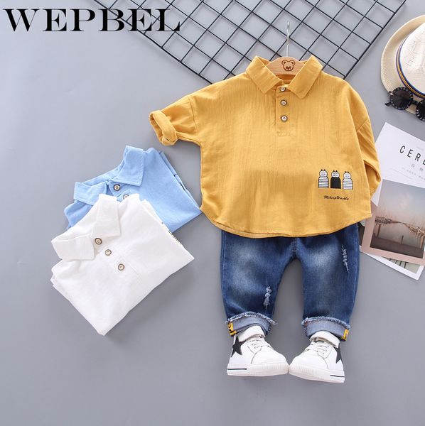 wepbel kids boys clothes children long sleeve shirt + denim pants sets toddler baby boy outfits, White
wepbel kids boys clothes children long sleeve shirt + denim pants sets toddler baby boy outfits, White