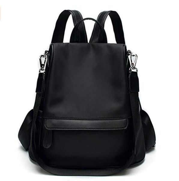 Ca ual pur e fa hion chool leather backpack cro bady houlder bag mini backpack for women teenage girl black