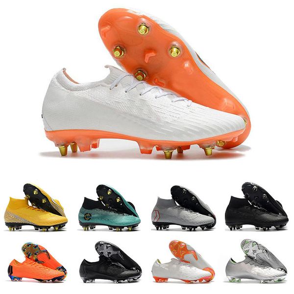 Mercurial Superfly CR7 Mens High Low Top Soccer Cleats 2019 New Red Triple Black Spike Bottom Men Football Boots Futsal Shoes Trainers
Mercurial Superfly CR7 Mens High Low Top Soccer Cleats 2019 New Red Triple Black Spike Bottom Men Football Boots Futsal Shoes Trainers