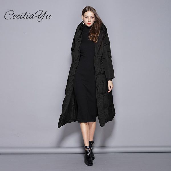 new white duck down clother women down autumn and winter 2018 warm and slim coat with thicker knee cap, Black
new white duck down clother women down autumn and winter 2018 warm and slim coat with thicker knee cap, Black