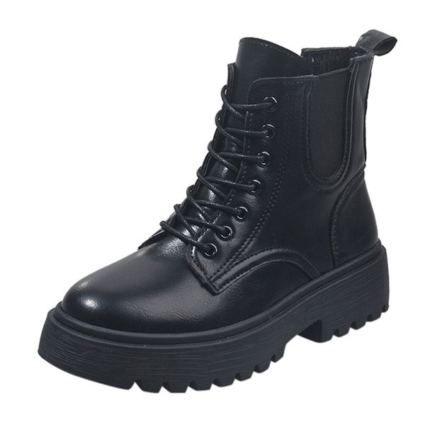 motorcycle boots women winter thick bottom leather boots ladies shoes lace up ankle short bootie botas mujer bottes a40, Black
motorcycle boots women winter thick bottom leather boots ladies shoes lace up ankle short bootie botas mujer bottes a40, Black