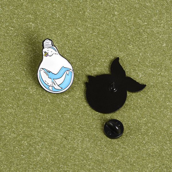 new blue marine creature dolphin brooch light bulb whale badge mermaid tail wave alloy denim clothing pendant jewelry gift, Gray
new blue marine creature dolphin brooch light bulb whale badge mermaid tail wave alloy denim clothing pendant jewelry gift, Gray