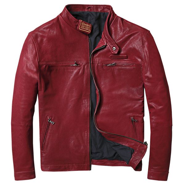 genuine leather jacket men real sheepskin motorcycle biker leather jacket coat casual slim male autumn winter jaqueta de couro, Black
genuine leather jacket men real sheepskin motorcycle biker leather jacket coat casual slim male autumn winter jaqueta de couro, Black