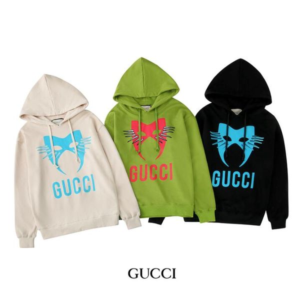 designer hoodies for men spring mens hoodie sweatshirt loose style fashion tide luxury pullover with heart pattern s-2xl, Black