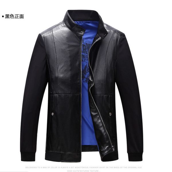 men's spring / autumn pu leather stand collar jacket patchwork zipper jacket black wine color
men's spring / autumn pu leather stand collar jacket patchwork zipper jacket black wine color