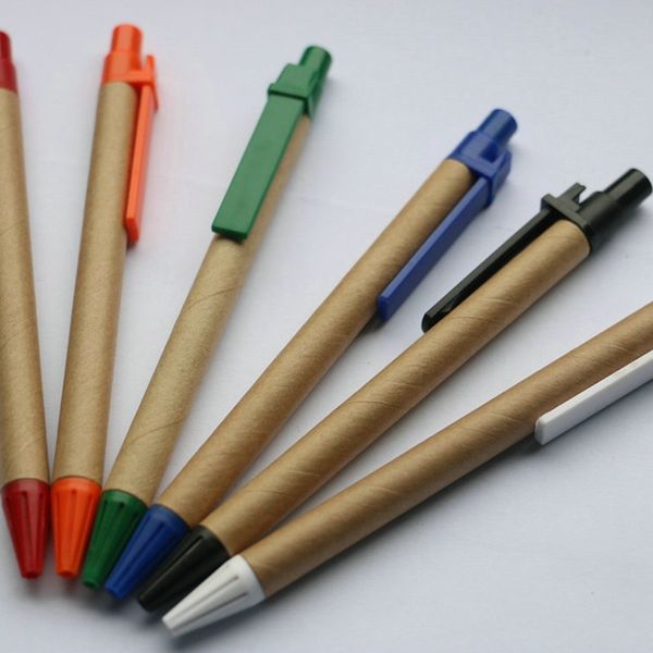 recycled paper pen kraft paper tube custom logo ballpoint pens wholesale, Blue;orange
recycled paper pen kraft paper tube custom logo ballpoint pens wholesale, Blue;orange