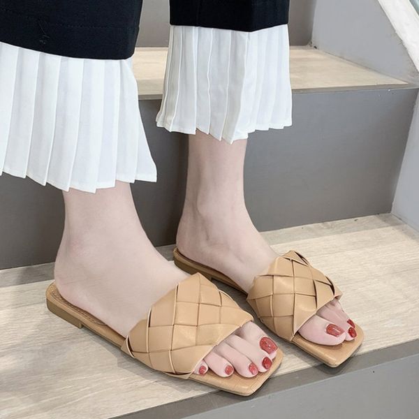 2020 summer woman slippers square toe new solid weave slides women fashion female women's flats ladies comfort beach footwear, Black
2020 summer woman slippers square toe new solid weave slides women fashion female women's flats ladies comfort beach footwear, Black