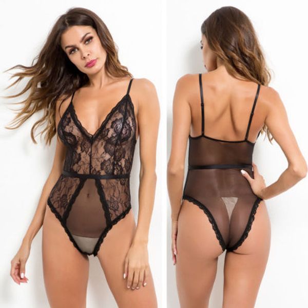 women v neck lace up bandage bodysuit leotard jumpsuit solid lace sling bodysuits women clothing, Black;white
women v neck lace up bandage bodysuit leotard jumpsuit solid lace sling bodysuits women clothing, Black;white