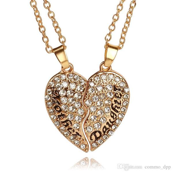 new mother's day jewelry set white crystal rhinestone heart mother and daughter lettering pendant necklace for girl women fashion jewel, Silver
new mother's day jewelry set white crystal rhinestone heart mother and daughter lettering pendant necklace for girl women fashion jewel, Silver