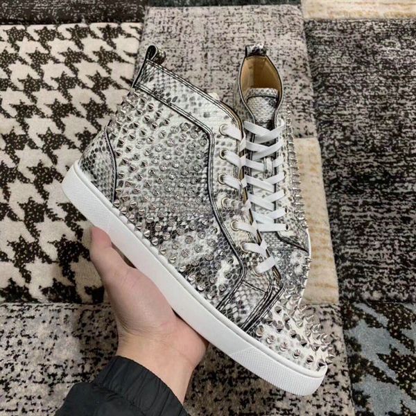 sales promotion python leather spikes women men sneakers red bottom high leisure lace up walking casual shoes outdoor trainers eu35-47, Black
sales promotion python leather spikes women men sneakers red bottom high leisure lace up walking casual shoes outdoor trainers eu35-47, Black