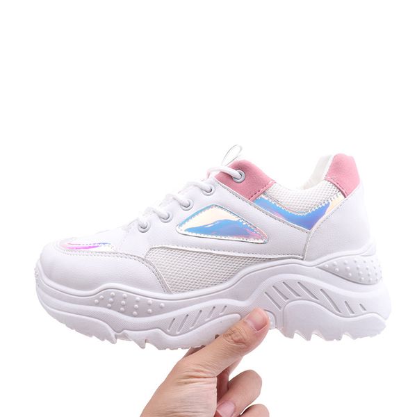 fashion colorful laser breathable platform sneakers women 2020 spring autumn shoes women breathable mesh bling lace-up sneakers, Black
fashion colorful laser breathable platform sneakers women 2020 spring autumn shoes women breathable mesh bling lace-up sneakers, Black