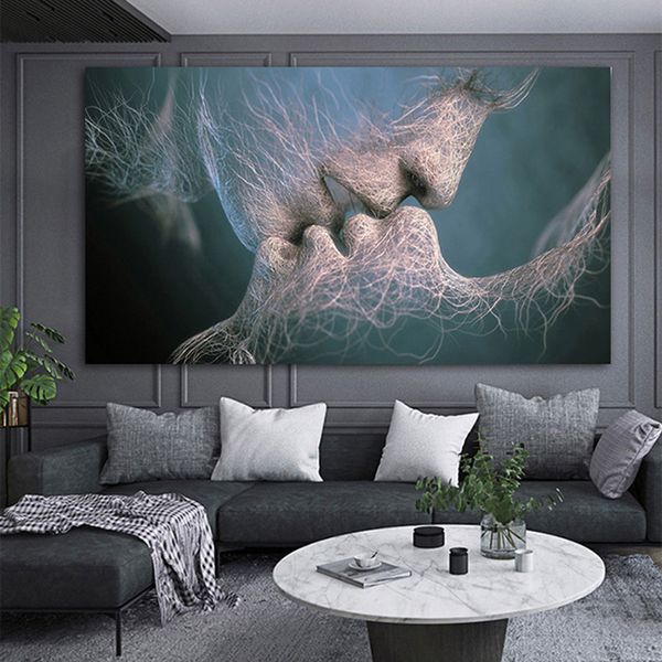 new fashion black white love kiss abstract art on canvas painting wall art picture print home decor (no frame
new fashion black white love kiss abstract art on canvas painting wall art picture print home decor (no frame