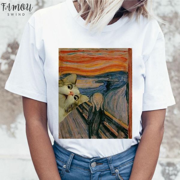 kawaii cat funny cartoon t shirt women harajuku ullzang cute t shirt 90s fashion korean style tshirt lovely print female, White 
kawaii cat funny cartoon t shirt women harajuku ullzang cute t shirt 90s fashion korean style tshirt lovely print female, White