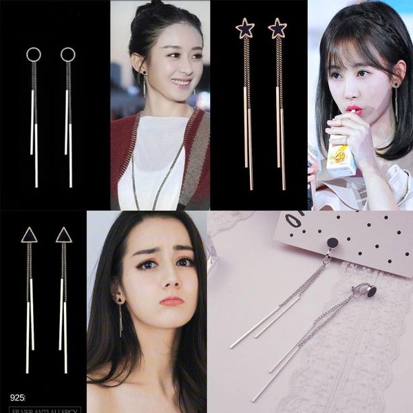 korea style clip on earrings for women student fashion cute long without pierced earrings charm brincos factory wholesale new, Silver
korea style clip on earrings for women student fashion cute long without pierced earrings charm brincos factory wholesale new, Silver