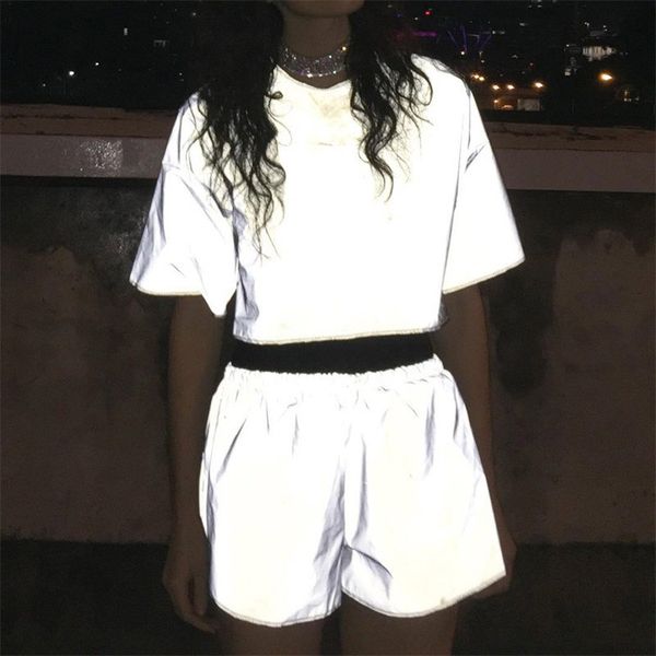 women summer reflective pants night luminous casual high waist streetwear ks-shipping, White;black
women summer reflective pants night luminous casual high waist streetwear ks-shipping, White;black
