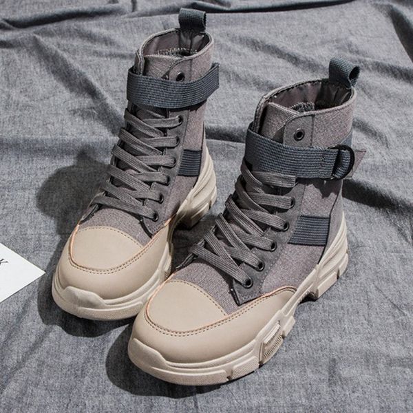 2019 autumn boots women ankle fashion short causal boot canvas lace-up buckle booten platform female shoes, Black
2019 autumn boots women ankle fashion short causal boot canvas lace-up buckle booten platform female shoes, Black