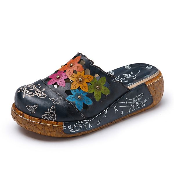 genuine leather shoes flower slippers handmade slides flip flop on the platform for women woman slippers plus size, Black
genuine leather shoes flower slippers handmade slides flip flop on the platform for women woman slippers plus size, Black
