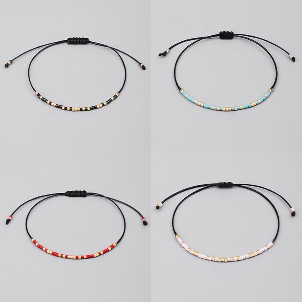 handmade colorful weave beaded bracelet bohemian rice crystal seed beads adjustable rope ethnic tiny braided bracelets summer beach jewelry, Black
handmade colorful weave beaded bracelet bohemian rice crystal seed beads adjustable rope ethnic tiny braided bracelets summer beach jewelry, Black
