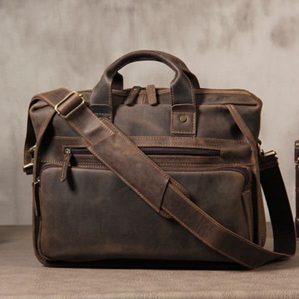 crazy horse oil leather men briefcases computer bags handmade cowhide leather briefcase 14"lapvintage crossbody shoulder bag
crazy horse oil leather men briefcases computer bags handmade cowhide leather briefcase 14"lapvintage crossbody shoulder bag