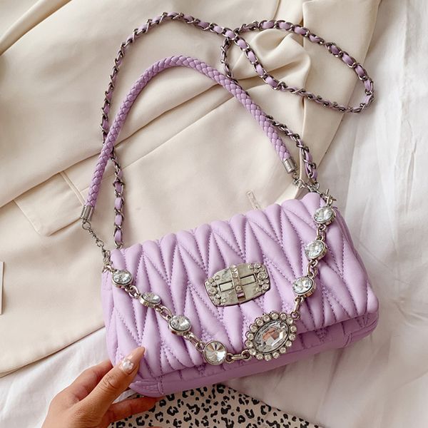 ladies diamond chain luxury design crossbody bag ins trend messenger bags women fashion pleated leather hand bag
ladies diamond chain luxury design crossbody bag ins trend messenger bags women fashion pleated leather hand bag