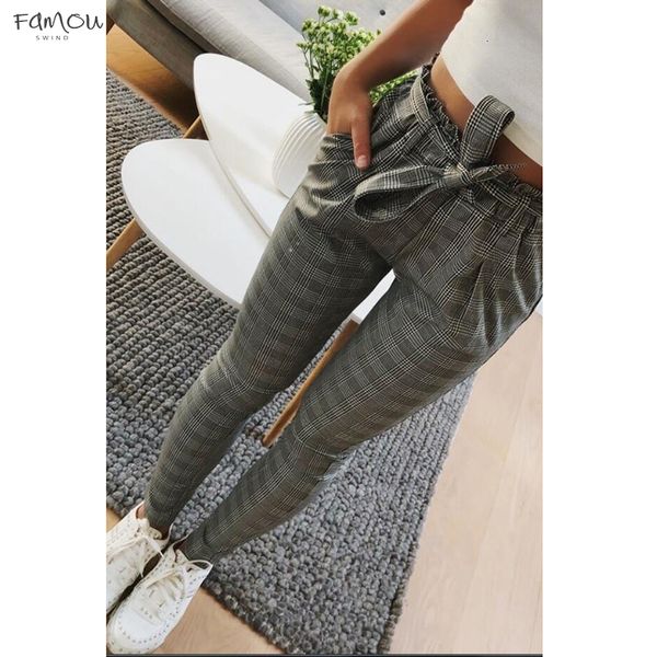 Plaid New High Waist Harem Pants Women Summer Style Ankle-Length Office Pants Female Vintagel Lady Striped Trousers
Plaid New High Waist Harem Pants Women Summer Style Ankle-Length Office Pants Female Vintagel Lady Striped Trousers