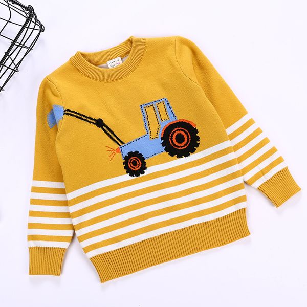 biniduckling 2019 autumn winter new arrivals baby boys sweater children clothes car cartoon excavator striped pullover sweaters, Blue
biniduckling 2019 autumn winter new arrivals baby boys sweater children clothes car cartoon excavator striped pullover sweaters, Blue
