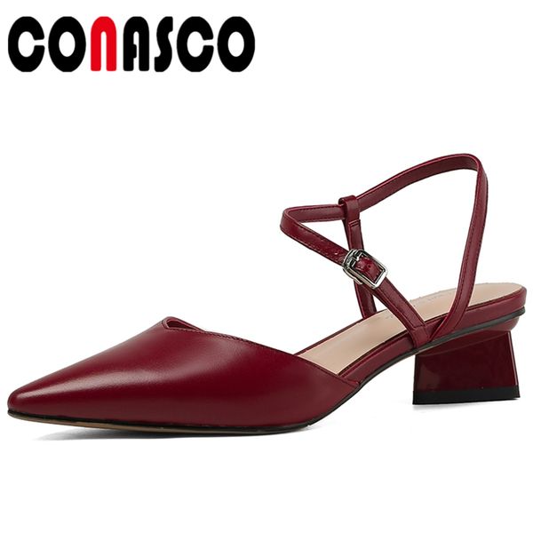conasco concise fashion casual 2020 summer new women genuine leather sandals pumps buckle strap narrow band shallow shoes woman, Black
conasco concise fashion casual 2020 summer new women genuine leather sandals pumps buckle strap narrow band shallow shoes woman, Black