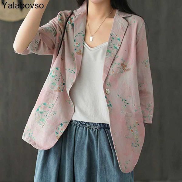 women floral printed oversize jackets women coats summer korean fashion clothing ladies casual linen blazer yalabovso, White;black
women floral printed oversize jackets women coats summer korean fashion clothing ladies casual linen blazer yalabovso, White;black