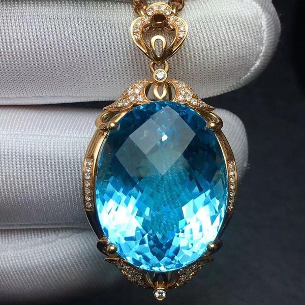 fine jewelry 100% real 18k rose gold 100% natural blue z gemstone 48.4ct female pendant necklace, Silver
fine jewelry 100% real 18k rose gold 100% natural blue z gemstone 48.4ct female pendant necklace, Silver